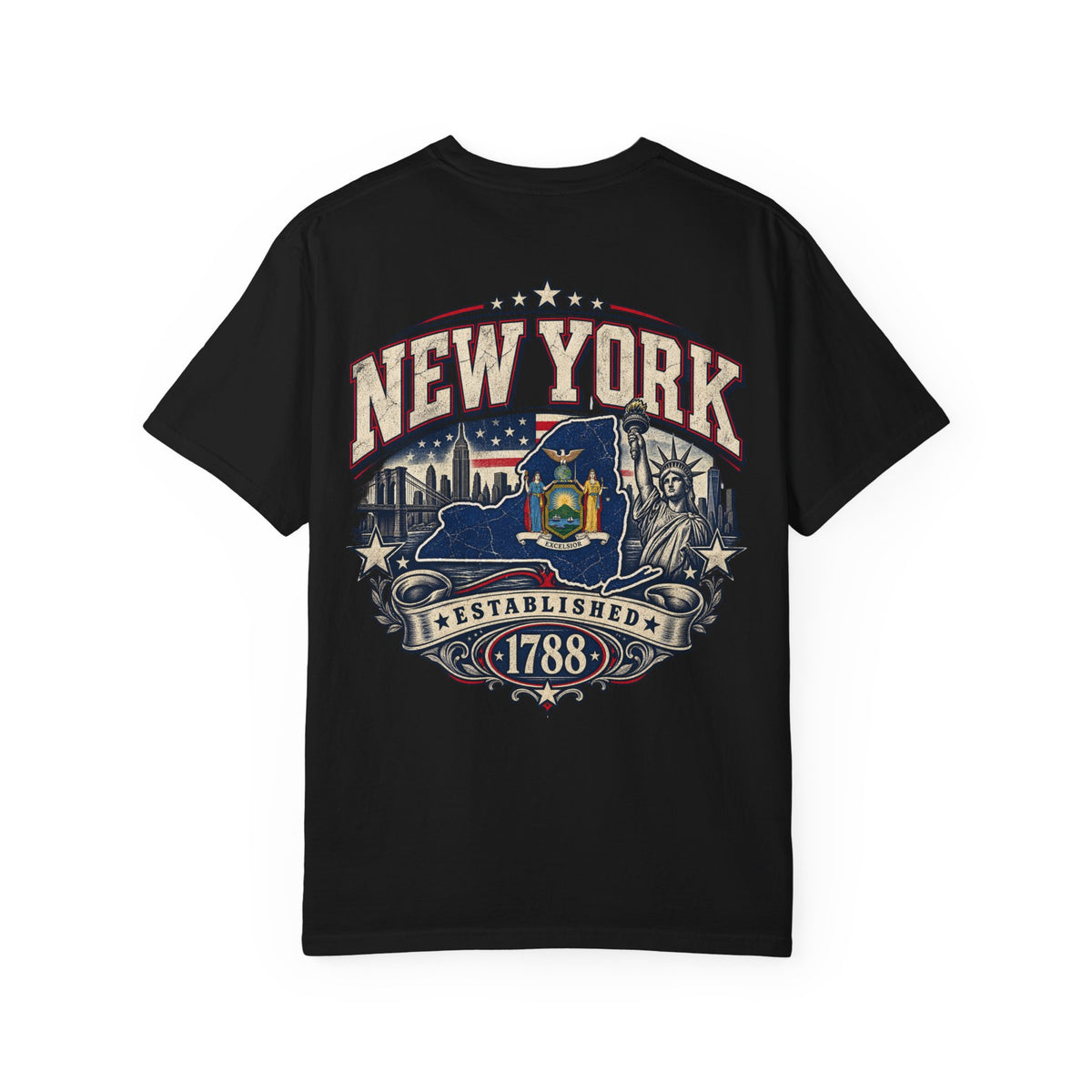 New York Established 1788 Unisex Comfort Color 1717 Streetwear Graphic Tee