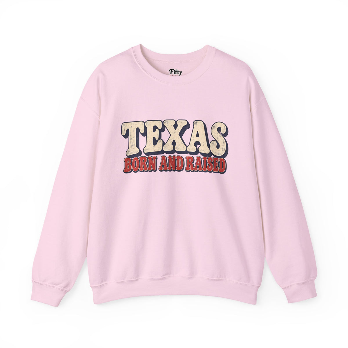 Texas Born and Raised Retro Americana Unisex  Sweatshirt Graphic