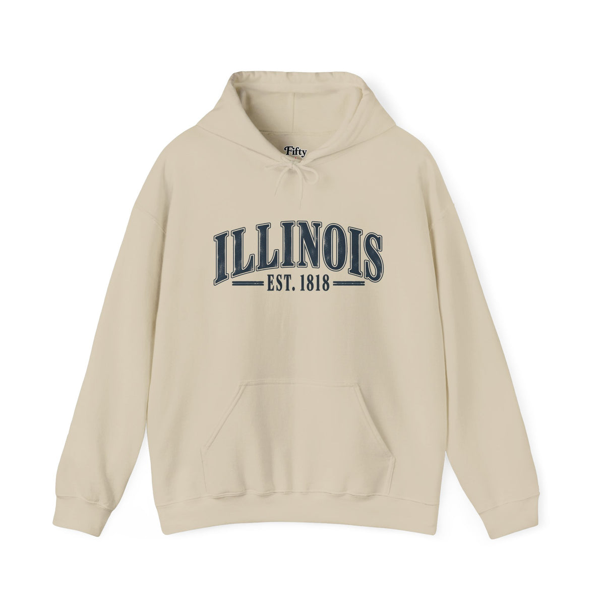 Illinois Est 1818 Unisex Hoodie State Name Graphic