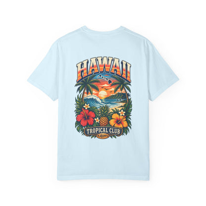 Hawaii Tropical Club Unisex Comfort Color 1717 Streetwear Graphic Tee