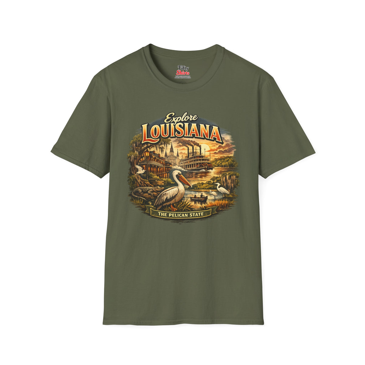 Explore Louisiana Unisex Softstyle T Shirt State Pride Graphic Tee Collections FS03