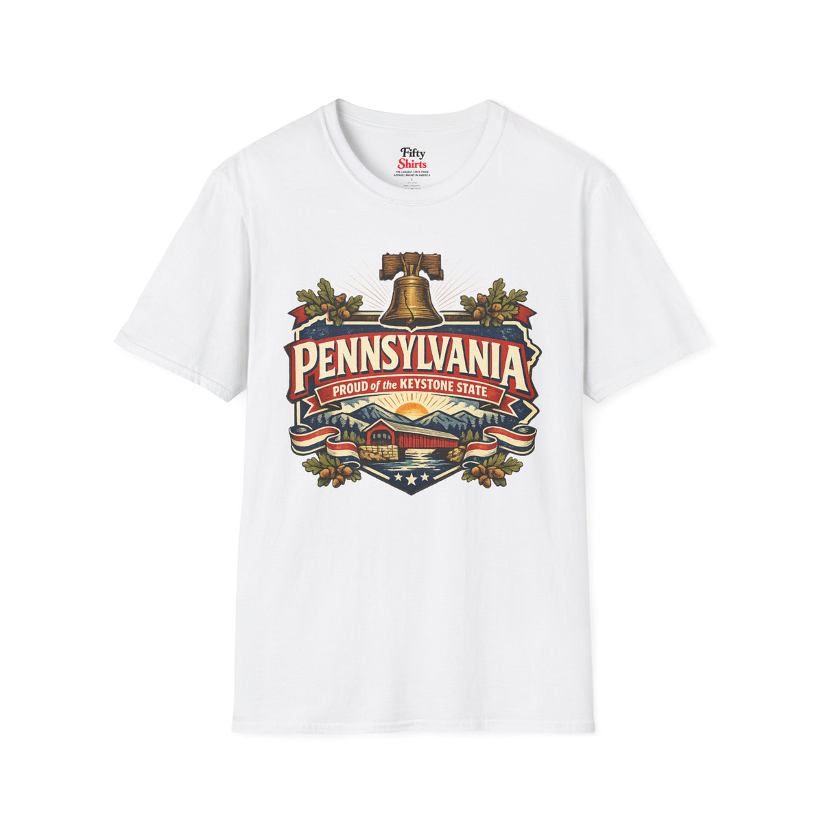 Pennsylvania State Pride Unisex Softstyle T Shirt State Pride Graphic Tee Collections FS03