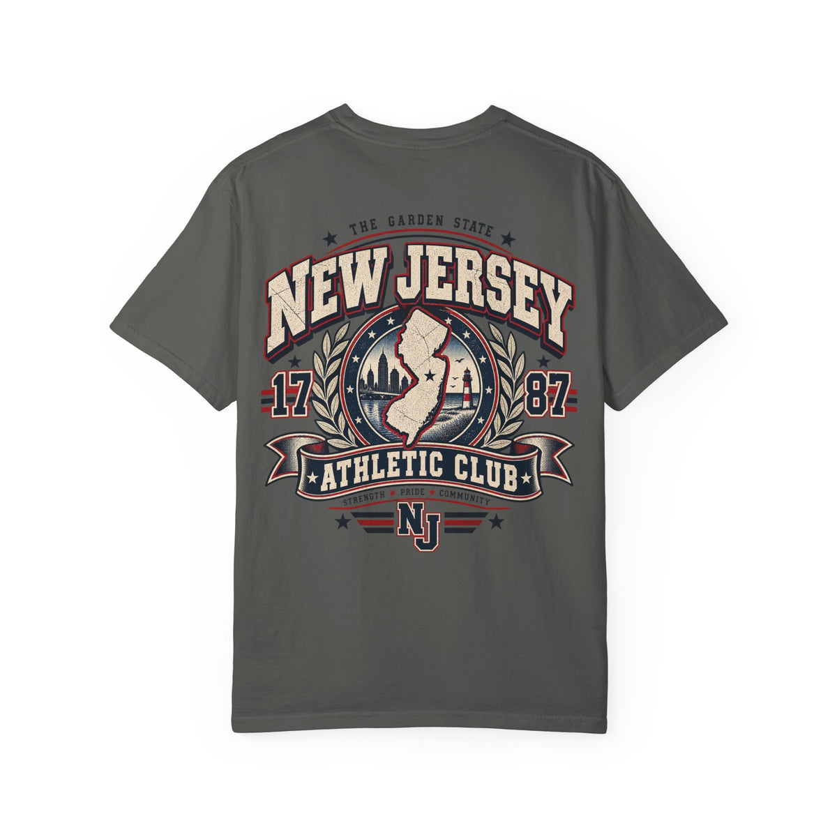 New Jersey Athletic Club Unisex Comfort Color 1717 Streetwear Graphic Tee