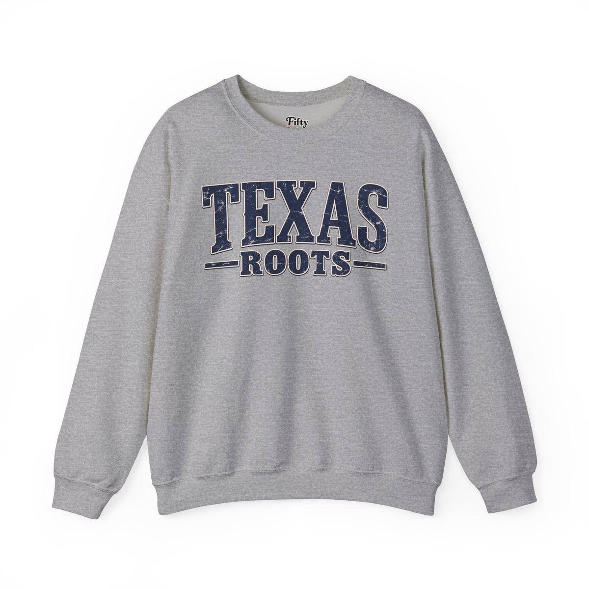 Texas Roots Unisex Crewneck Sweatshirt State Name Graphic