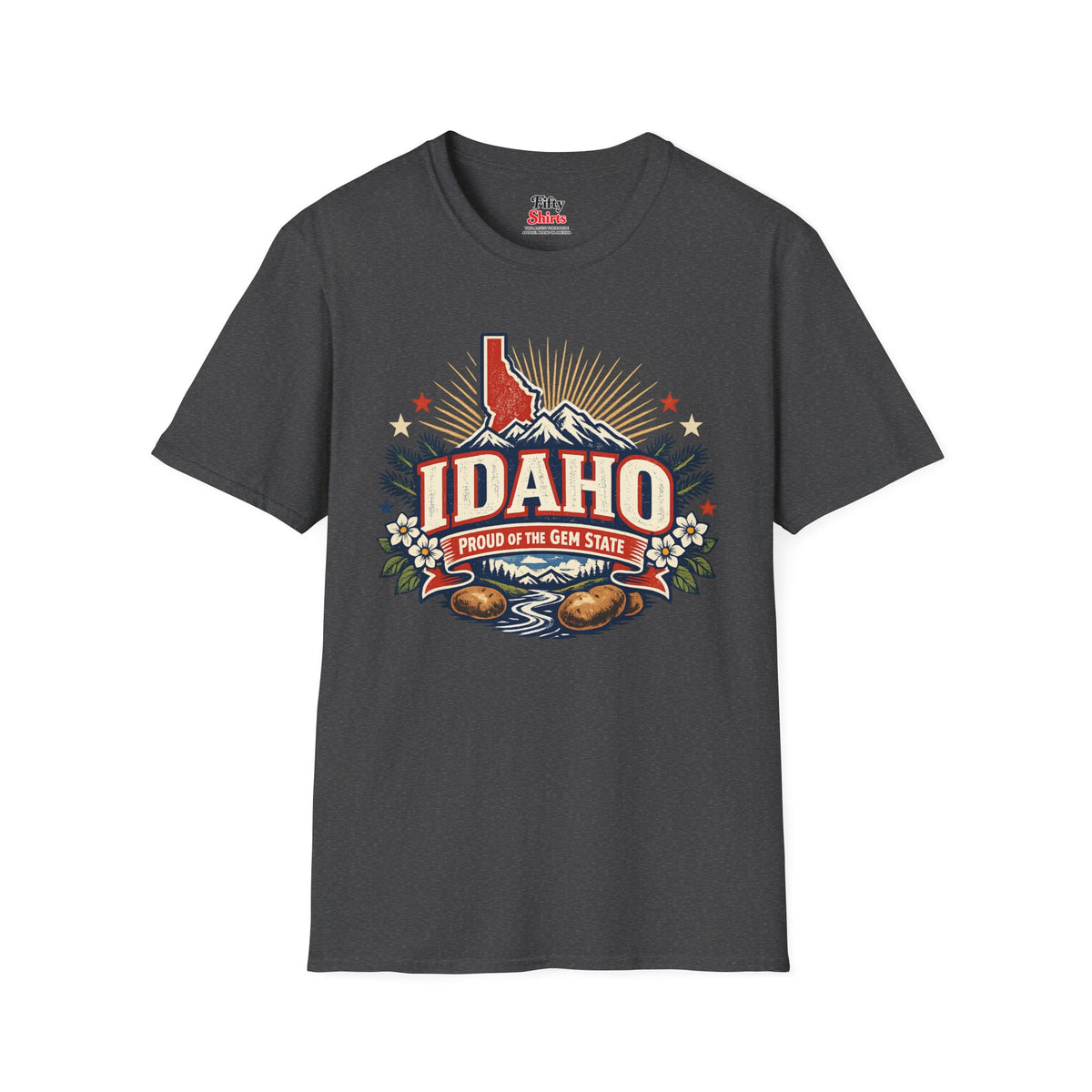 Idaho State Pride Unisex Softstyle T Shirt State Pride Graphic Tee Collections FS03