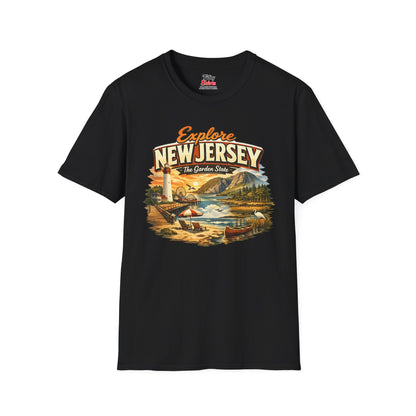 Explore New Jersey Unisex Softstyle T Shirt State Pride Graphic Tee Collections FS03