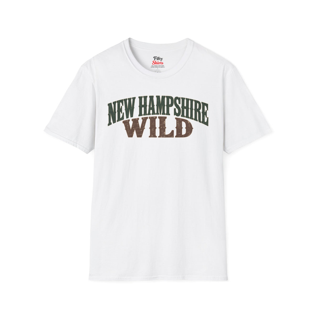 New Hampshire Wild Unisex Softstyle T Shirt State Name Graphic Tee