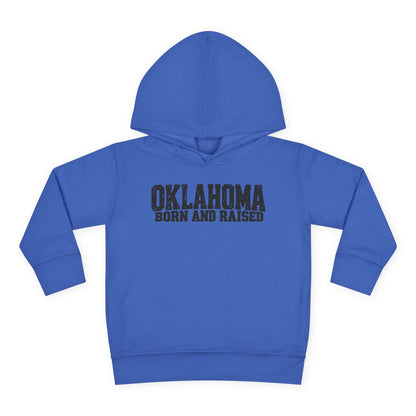 Oklahoma Born and Raised Minimal Heritage Unisex Toddler Pullover Fleece Hoodie