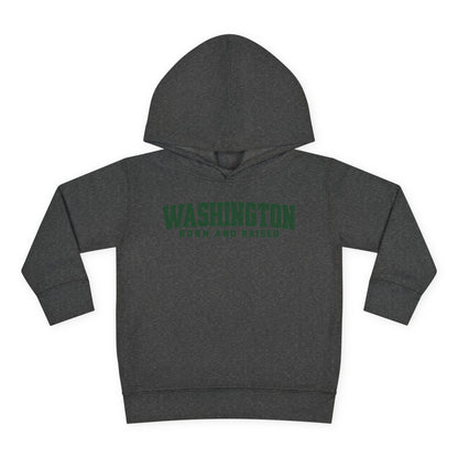 Washington Born and Raised Minimal Modern Unisex Toddler Pullover Fleece Hoodie