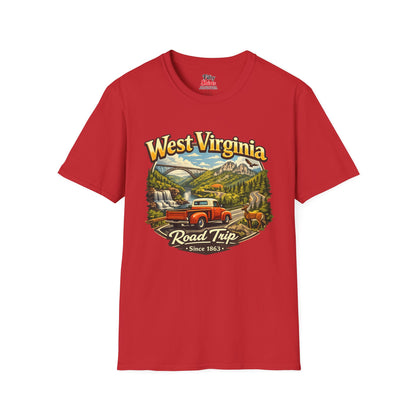 West Virginia Road Trip Unisex Softstyle T Shirt State Pride Graphic Tee Collections FS03