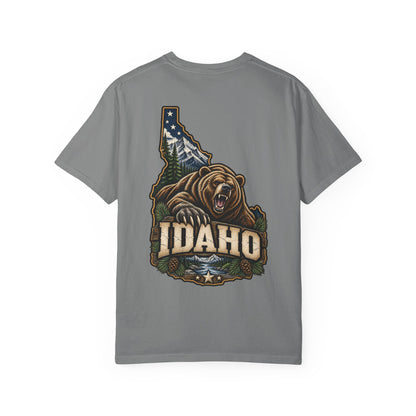 Idaho Bear Emblem Unisex Comfort Color 1717 Streetwear Graphic Tee