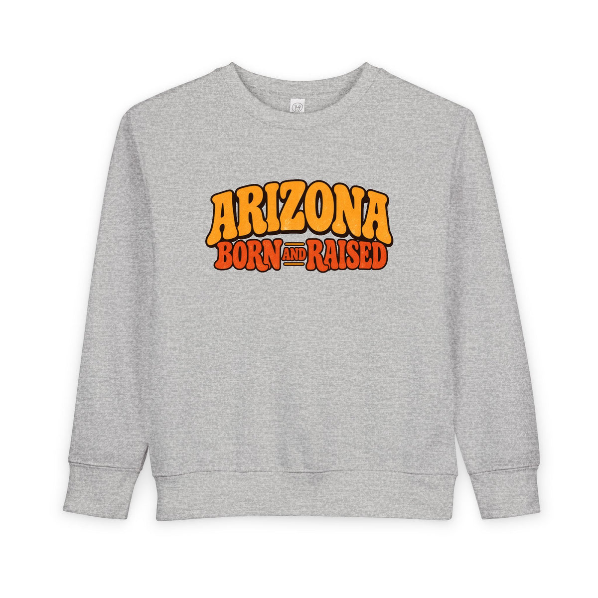 Arizona Born and Raised  Retro 1970s Southwest Unisex Toddler Sweatshirt