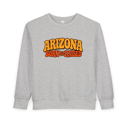 Arizona Born and Raised  Retro 1970s Southwest Unisex Toddler Sweatshirt