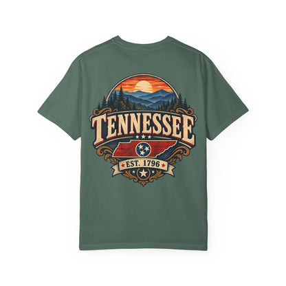 Tennessee Established 1796 Unisex Comfort Color 1717 Streetwear Graphic Tee