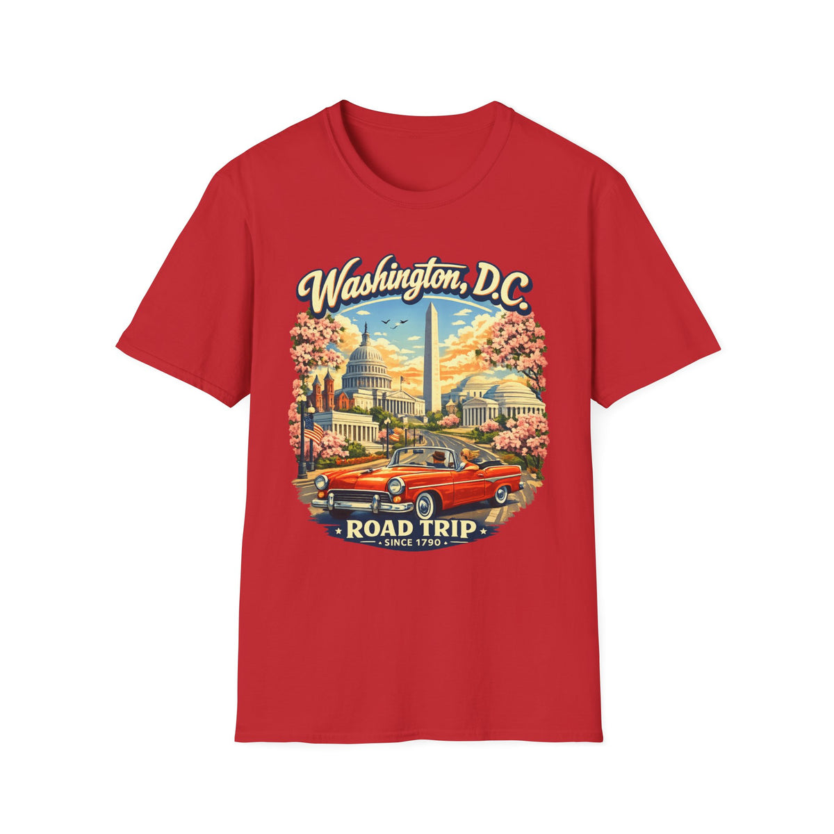 Washington D.C. Road Trip Unisex Softstyle T Shirt State Pride Graphic Tee Collections FS03