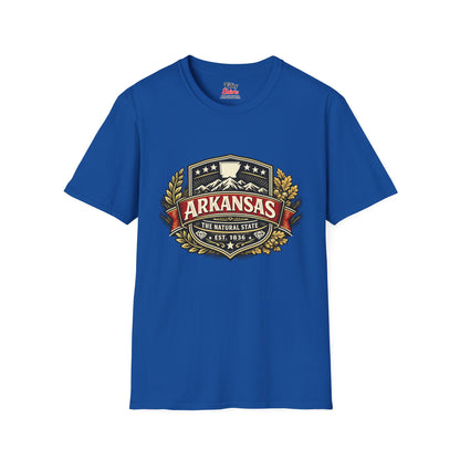 Arkansas Heritage  Badge Unisex Softstyle T Shirt State Pride Graphic Tee Collections FS03
