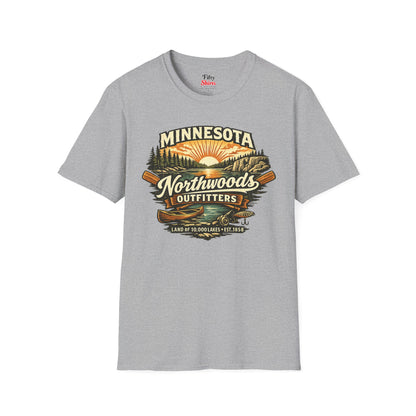 Minnesota Northwoods Outfitters Unisex Softstyle T Shirt State Pride Graphic Tee Collections FS03