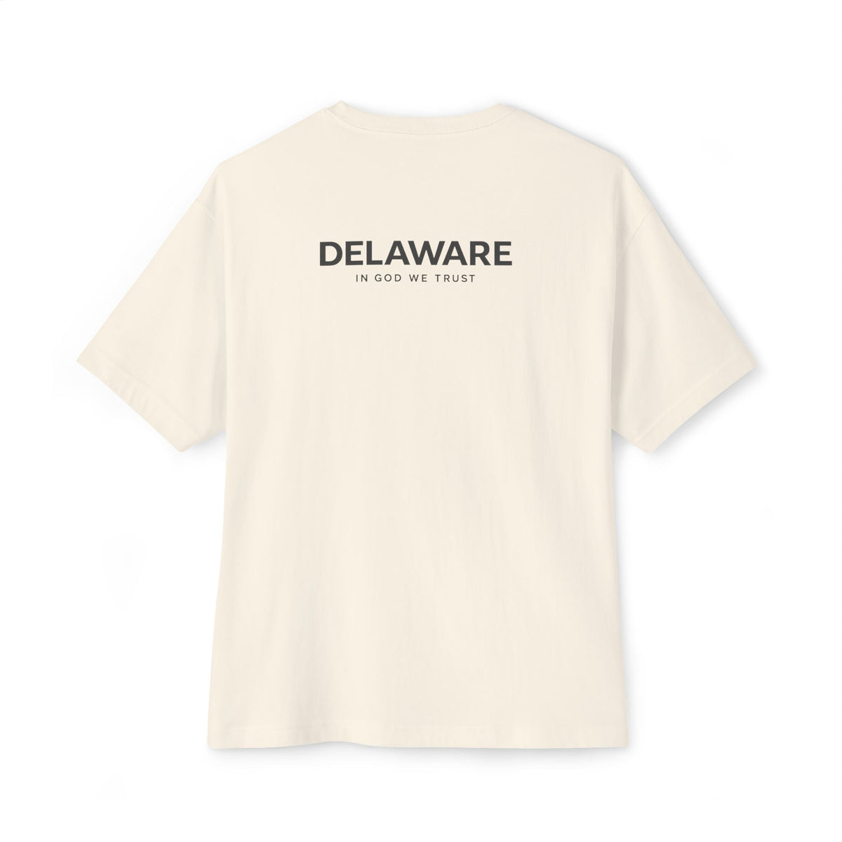 Delaware All State In God We Trust Unisex Casual Oversized Boxy Tee