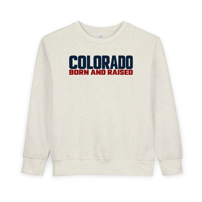 Colorado Born and Raised Minimal Modern Unisex Toddler Sweatshirt