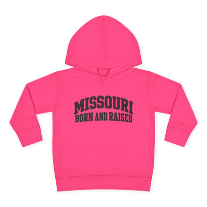 Missouri Born and Raised Collegiate Unisex Toddler Pullover Fleece Hoodie