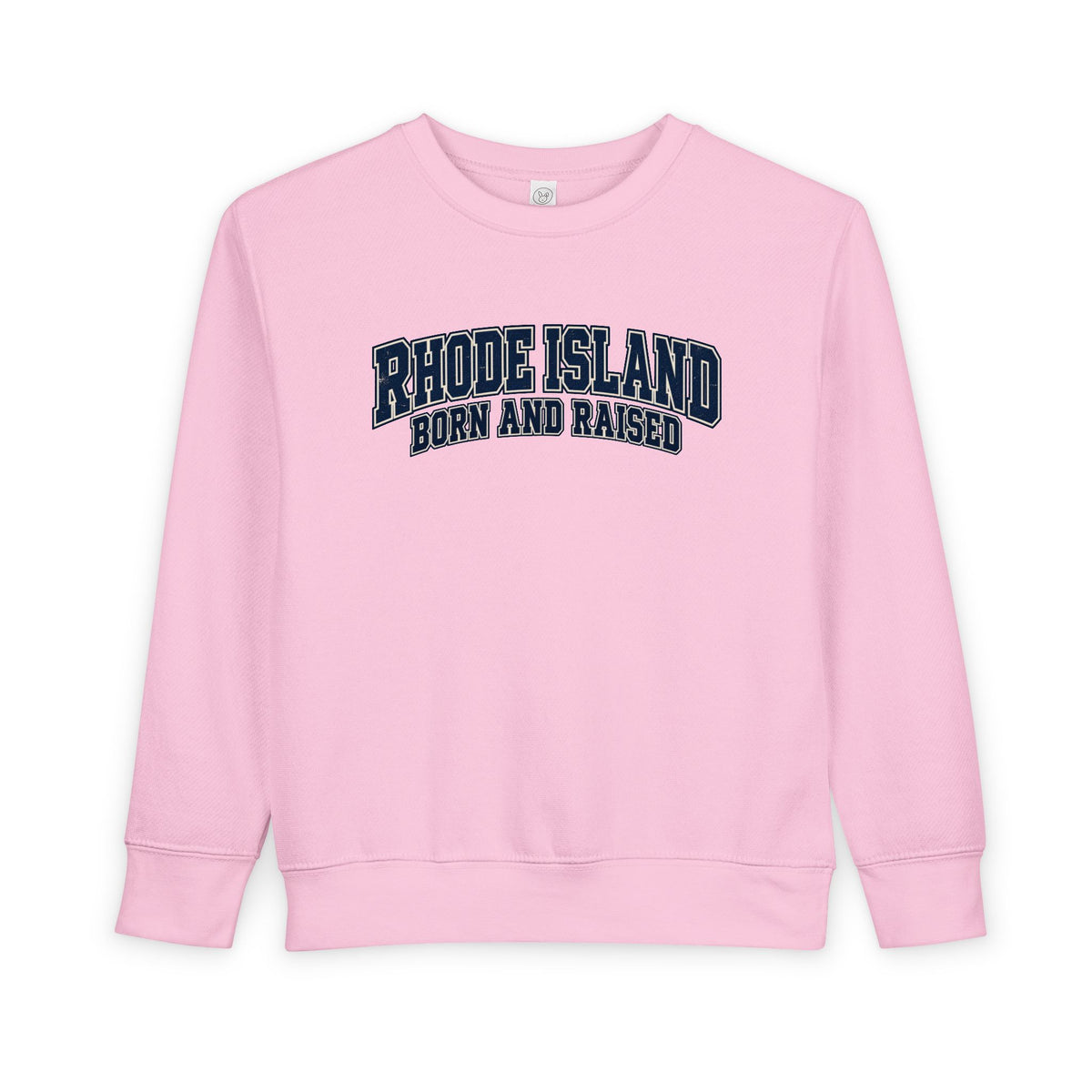Rhode Island Born and Raised Old-School Athletic Unisex Toddler Sweatshirt