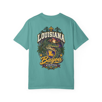 Louisiana Bayou Athletics Unisex Comfort Color 1717 Streetwear Graphic Tee