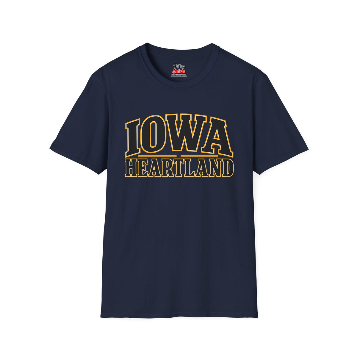 Iowa Heartland Unisex Softstyle T Shirt State Name Graphic Tee