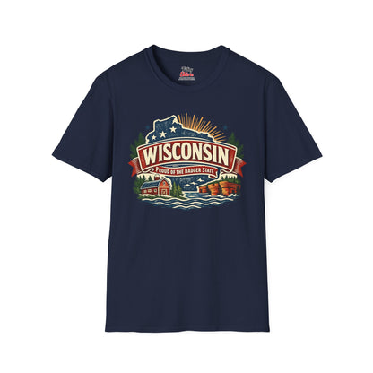 Wisconsin State Pride Unisex Softstyle T Shirt State Pride Graphic Tee Collections FS03