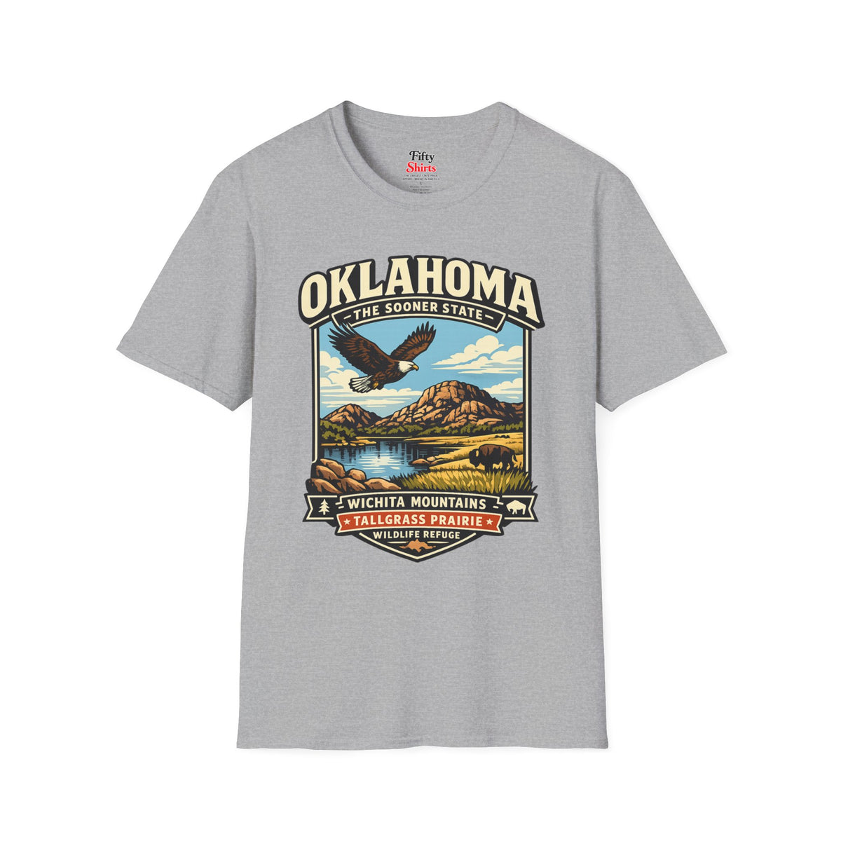 Oklahoma Sooner State Adventure Unisex Softstyle T Shirt State Pride Graphic Tee Collections FS03