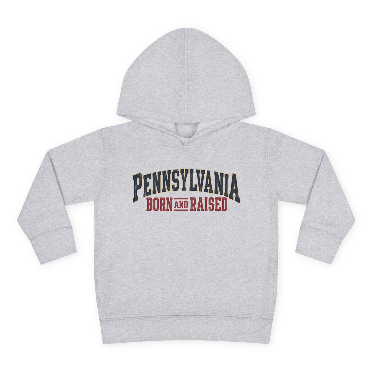 Pennsylvania Born and Raised Classic Souvenir Unisex Toddler Pullover Fleece Hoodie
