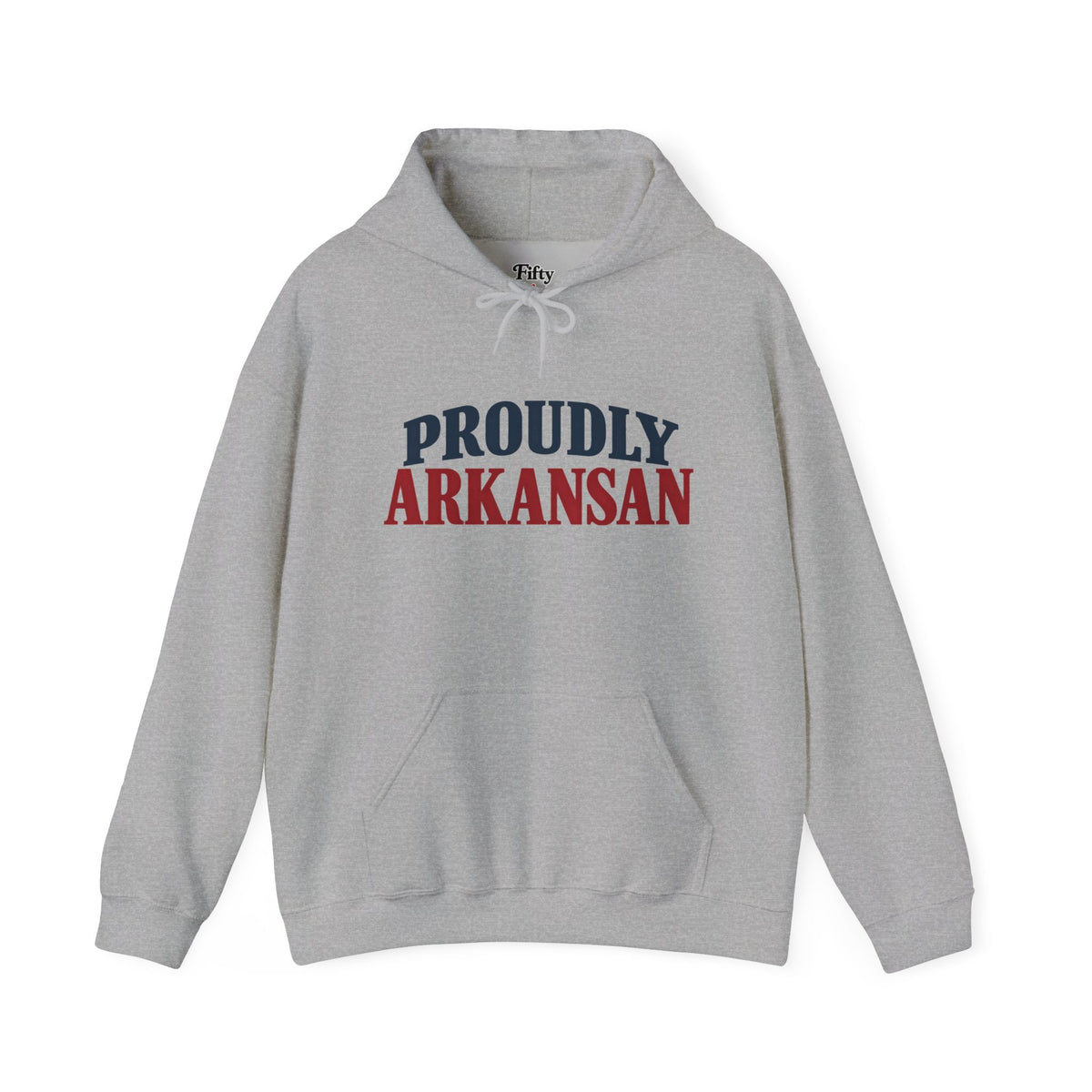 Proudly Arkansan Unisex Hoodie State Name Graphic