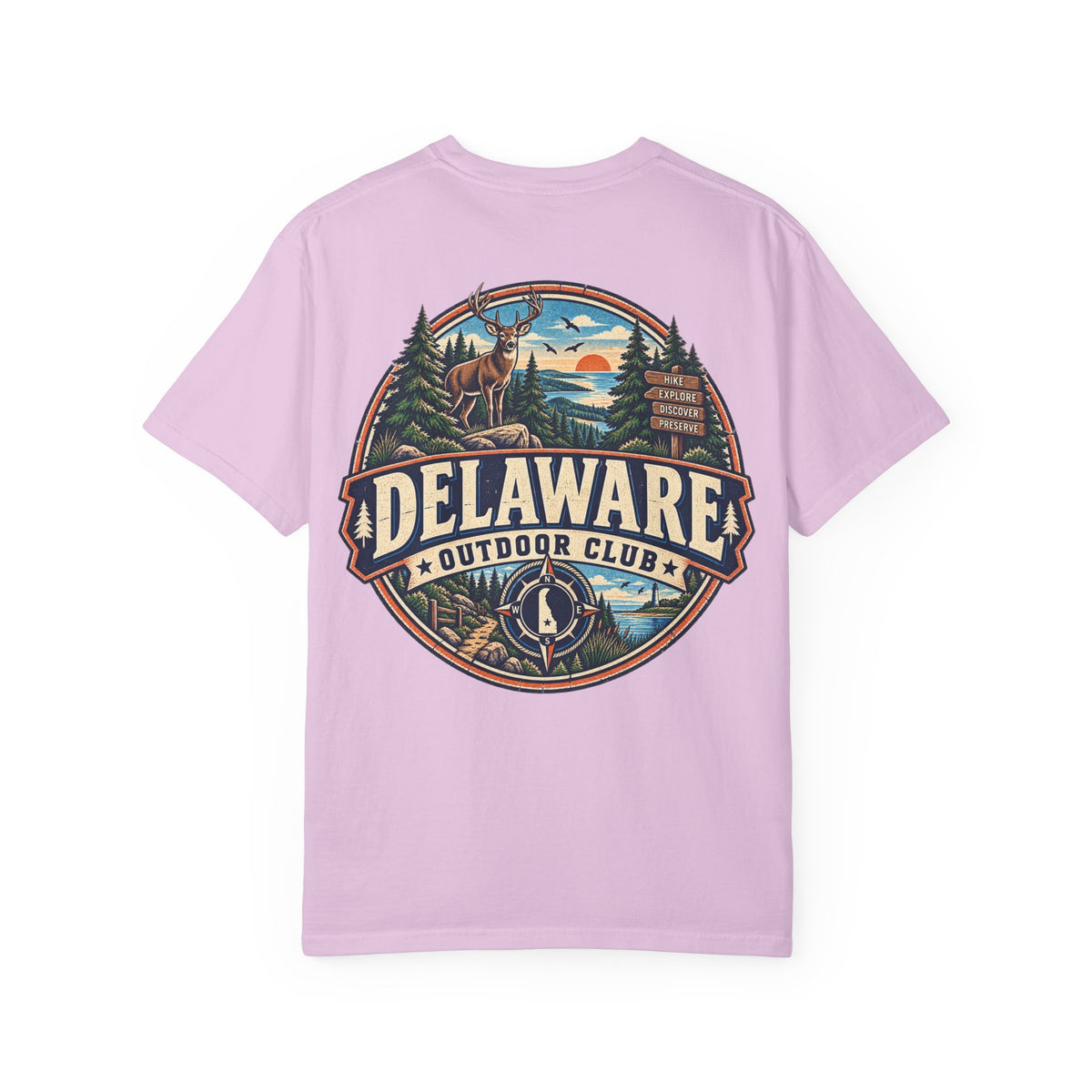 Delaware Outdoor Club  Unisex Comfort Color 1717 Streetwear Graphic Tee