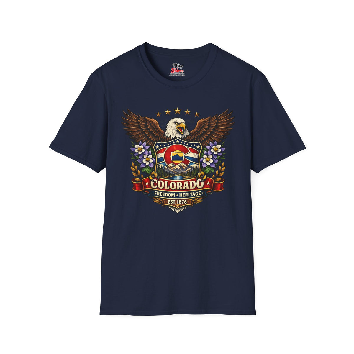 Colorado Americana Eagle Unisex Softstyle T Shirt State Pride Graphic Tee Collections FS03
