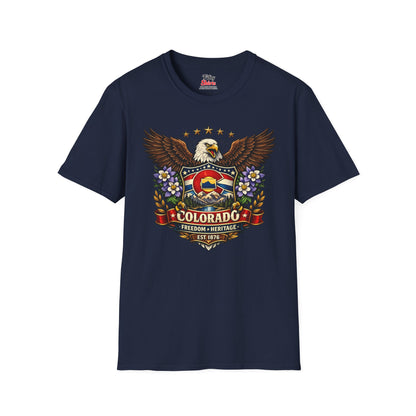 Colorado Americana Eagle Unisex Softstyle T Shirt State Pride Graphic Tee Collections FS03
