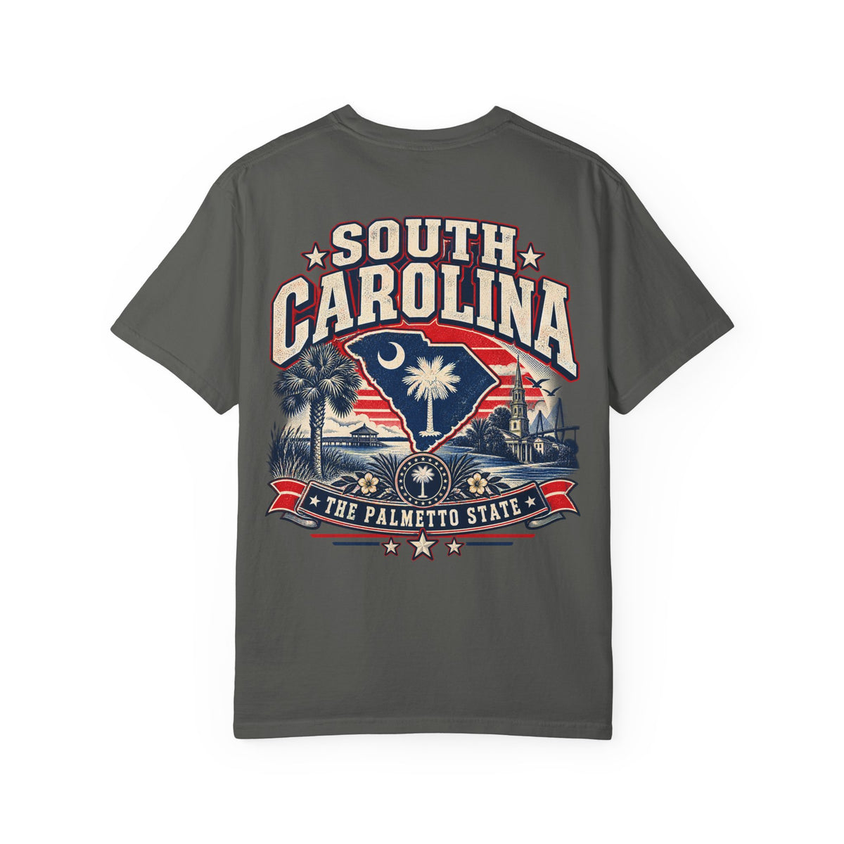 South Carolina The Palmetto State Unisex Comfort Color 1717 Streetwear Graphic Tee
