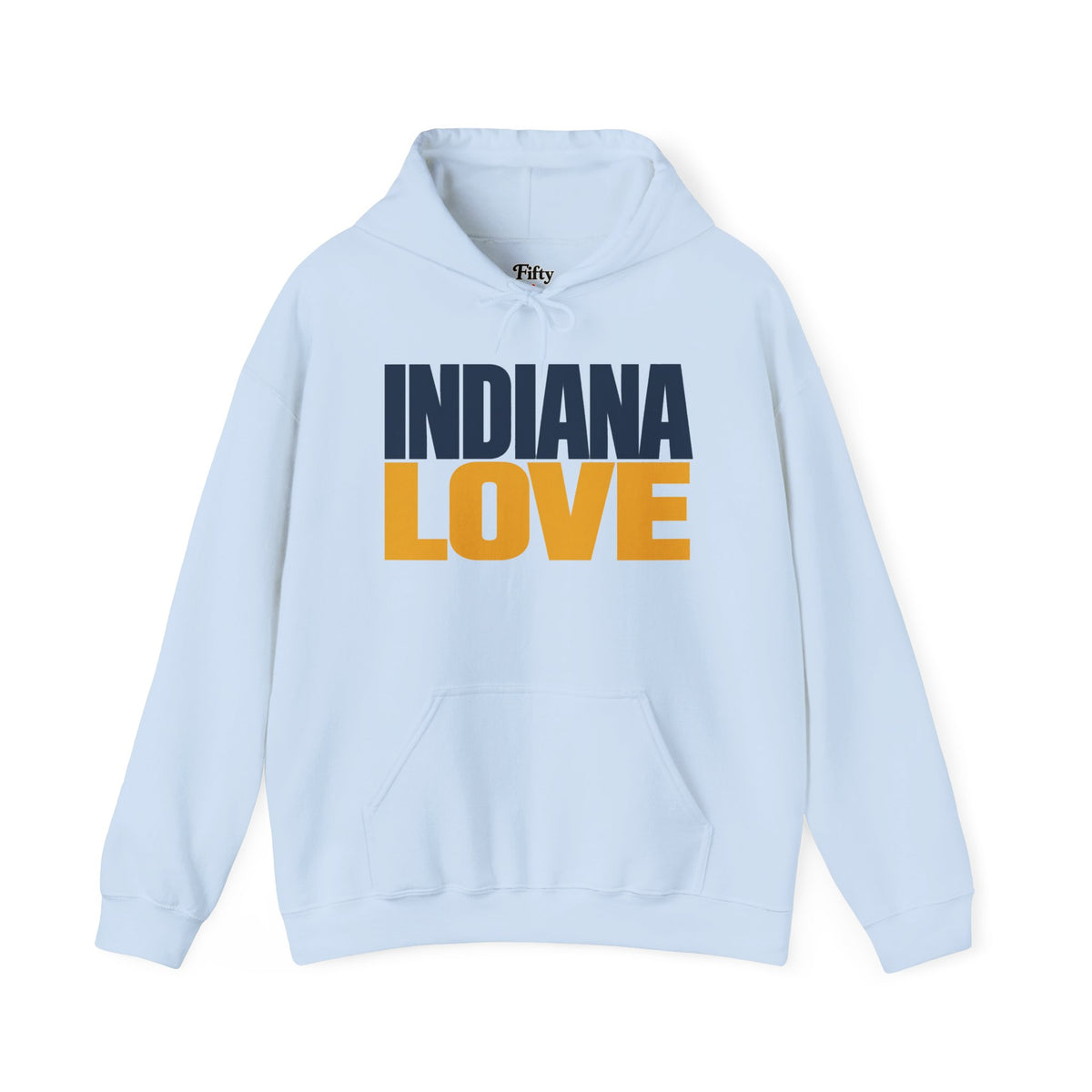 Indiana Love Unisex Hoodie State Name Graphic
