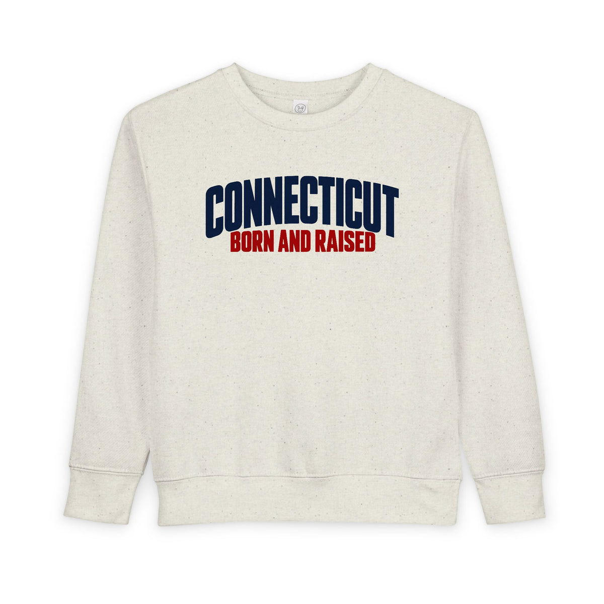 Connecticut Born and Raised Modern Northeast Streetwear Unisex Toddler Sweatshirt