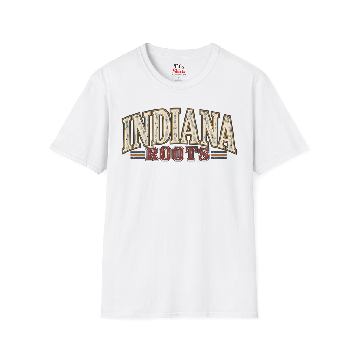 Indiana Roots Unisex Softstyle T Shirt State Name Graphic Tee