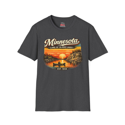 Minnesota Lakeside Sunset Unisex Softstyle T Shirt State Pride Graphic Tee Collections FS03