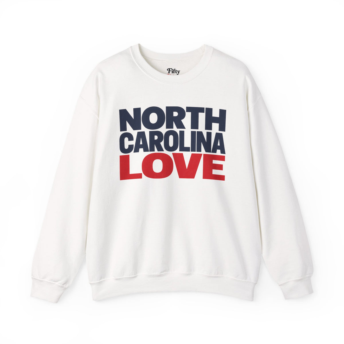 North Carolina Love Unisex Crewneck Sweatshirt State Name Graphic