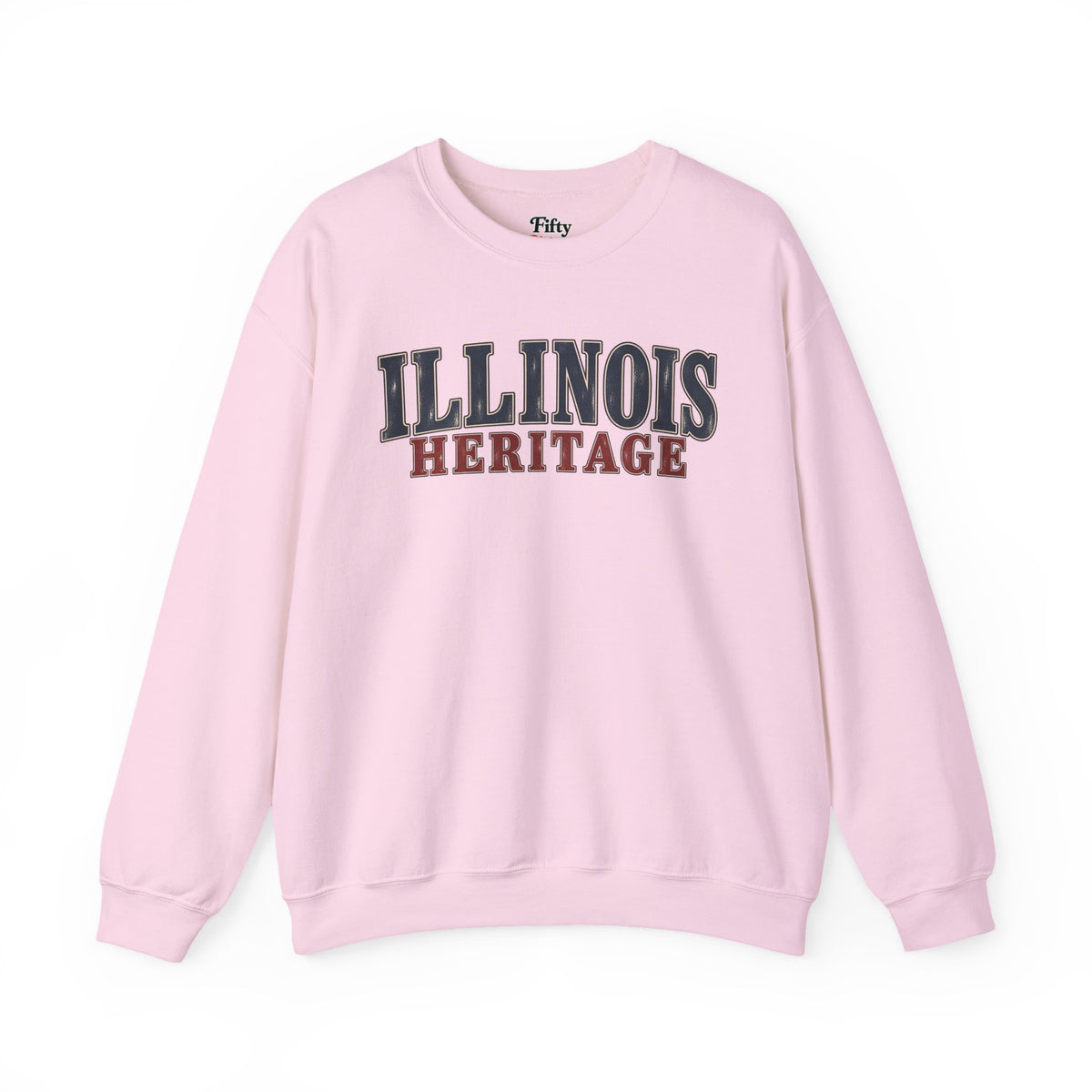 Illinois Heritage Unisex Crewneck Sweatshirt State Name Graphic