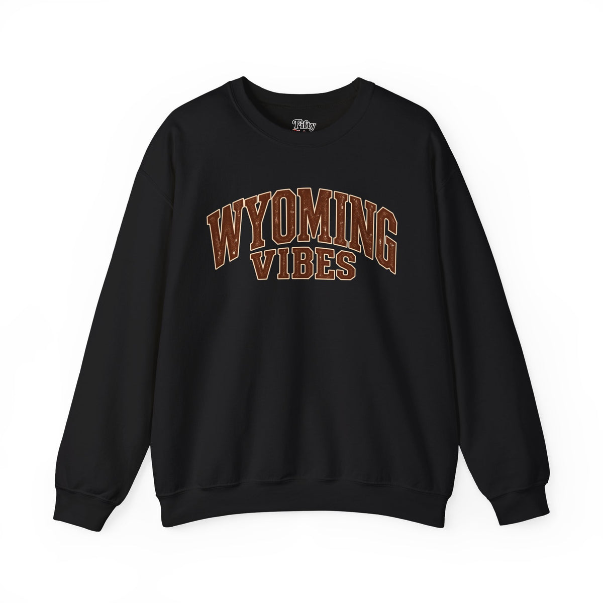 Wyoming Vibes Unisex Crewneck Sweatshirt State Name Graphic