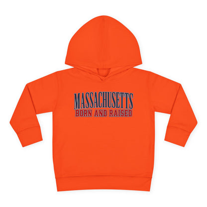 Massachusetts Born and Raised High-End Editorial Unisex Toddler Pullover Fleece Hoodie