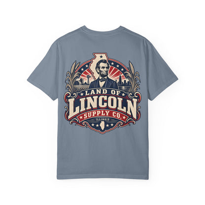 Illinois Land of Lincoln Suppy Co. Unisex Comfort Color 1717 Streetwear Graphic Tee