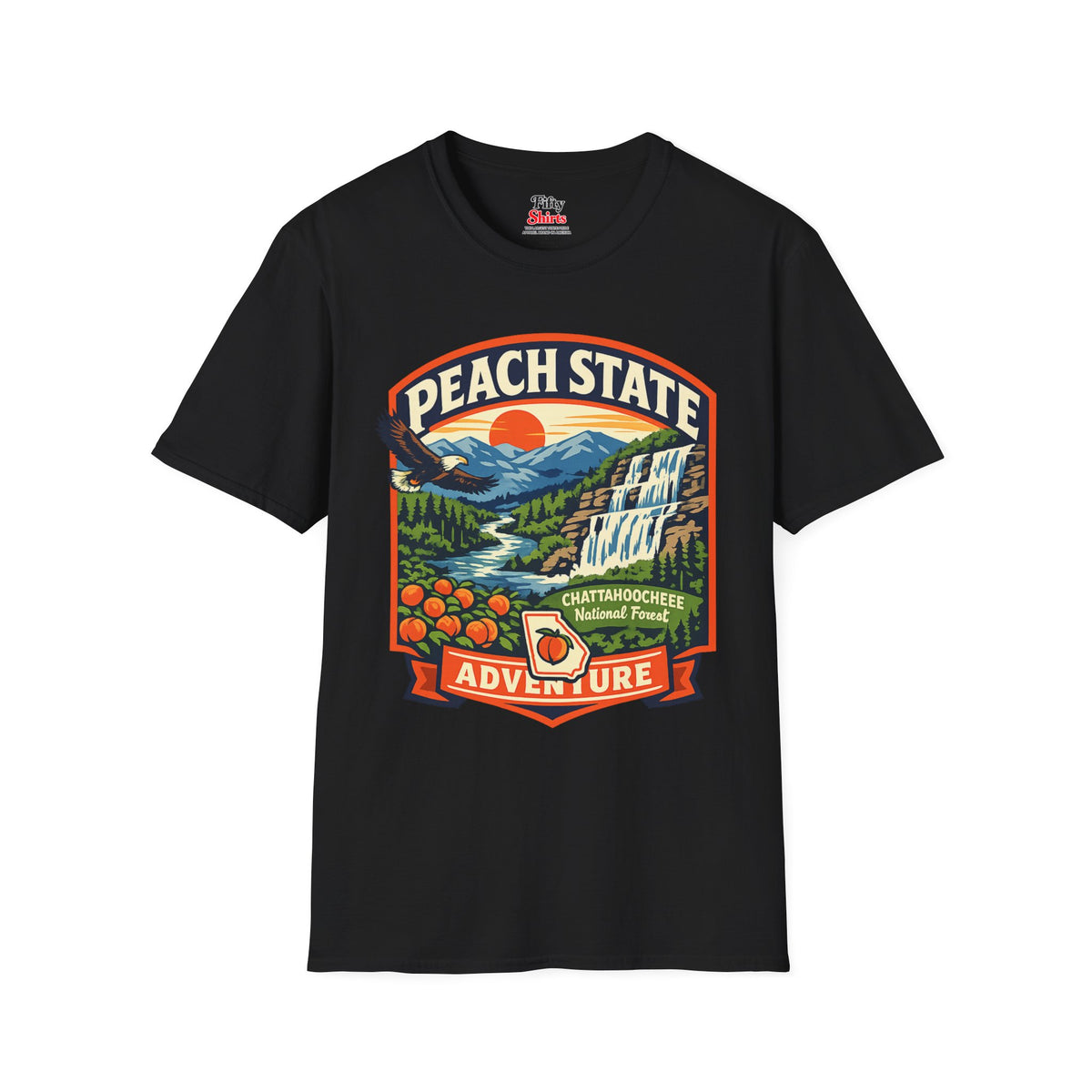 Georgia Peach State Unisex Softstyle T Shirt State Pride Graphic Tee Collections FS03