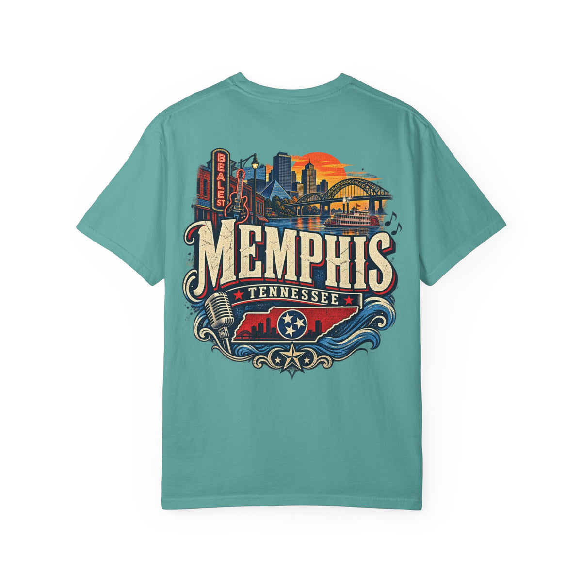 Memphis Tennessee Unisex Comfort Color 1717 Streetwear Graphic Tee
