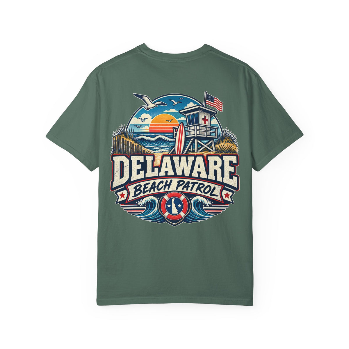 Delaware Beach Patrol  Unisex Comfort Color 1717 Streetwear Graphic Tee