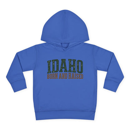 Idaho Born and Raised Pacific Northwest Heritage Unisex Toddler Pullover Fleece Hoodie