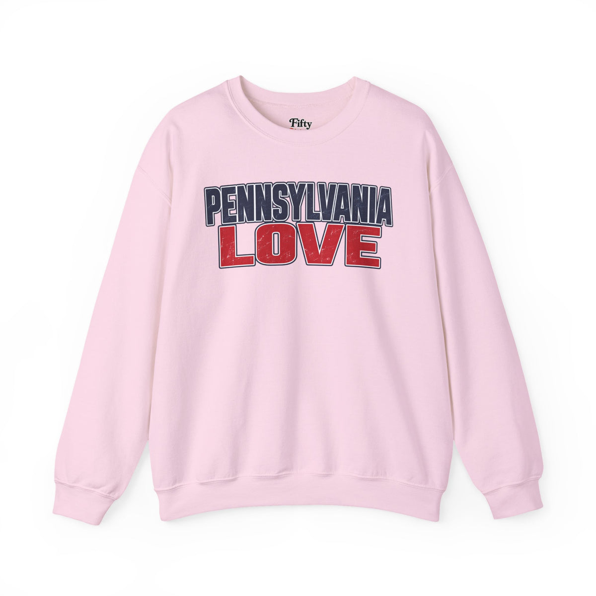 Pennsylvania Love Unisex Crewneck Sweatshirt State Name Graphic