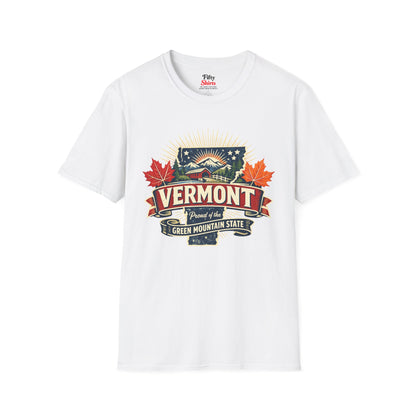 Vermont State Pride Unisex Softstyle T Shirt State Pride Graphic Tee Collections FS03